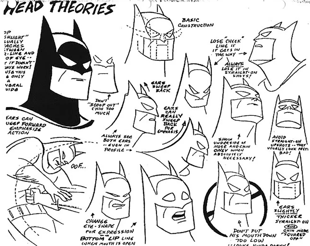 Not only is the drawing perfect . Batman The Animated Series Uncovered Early Artwork Cbr
