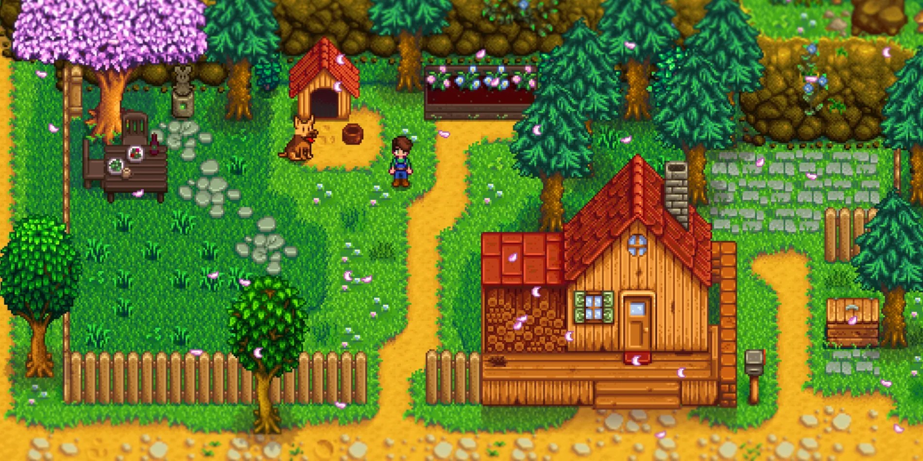 The wilderness farm · 2. Aesthetic Stardew Valley Farm Design - Home Collection
