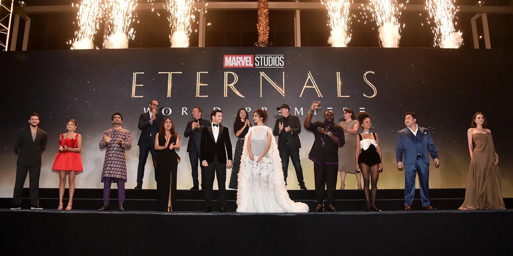The character wore a bright purple and orange getup with a. Eternals Cast And Crew Shine At The Red Carpet Premiere