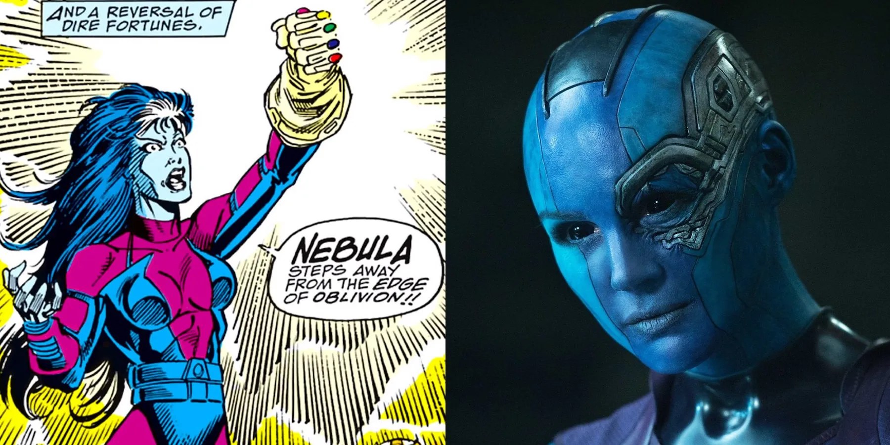 Split image of cosmo, lady hellbender and mantis guardians of the galaxy game feature. Guardians Of The Galaxy: The History Of Nebula | ScreenRant
