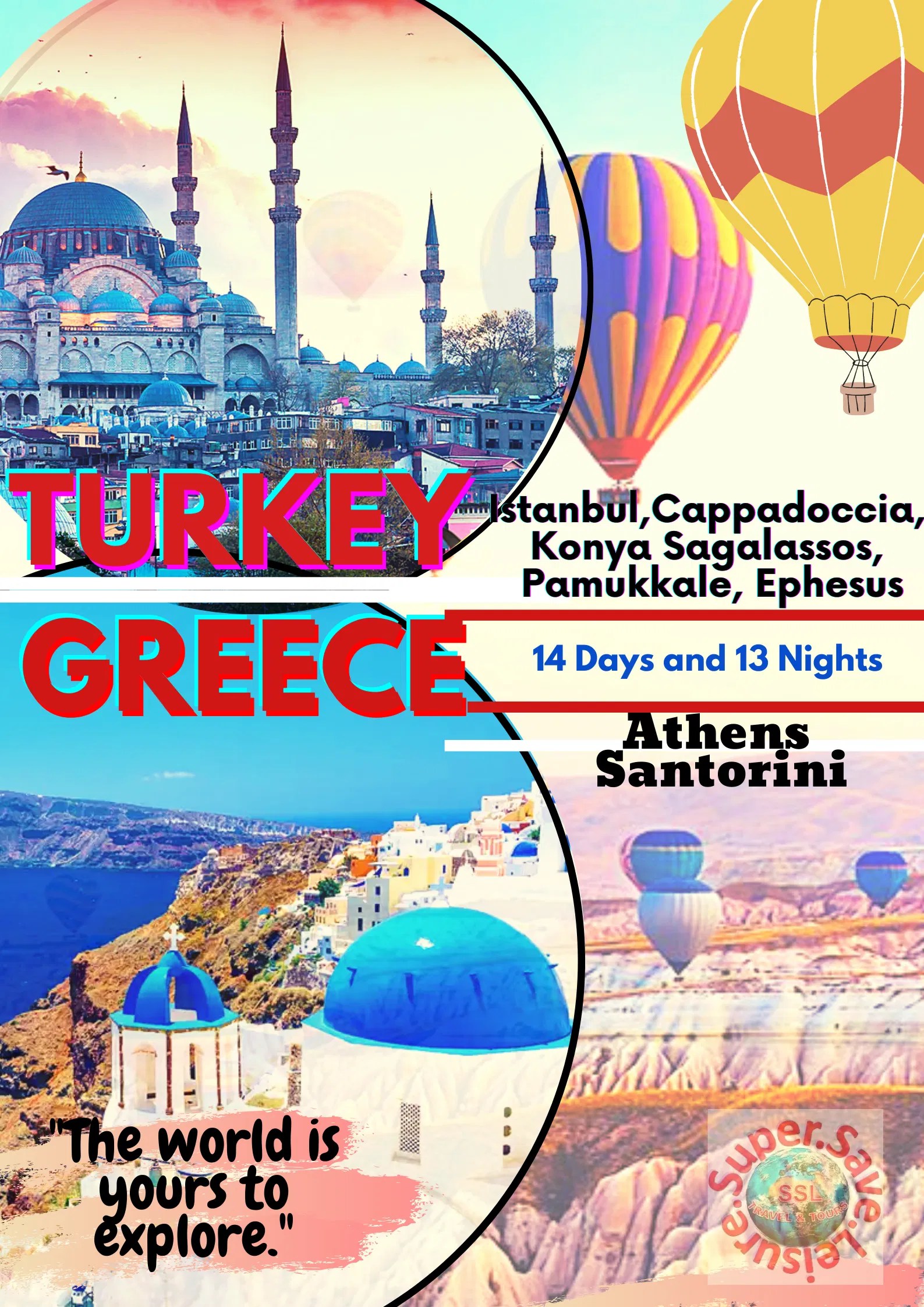 | a richly historical land with some of the best cuisine you will ever taste, scenery from beaches to mountains and the great city of ä°stanbul. Amazing Greece Turkey