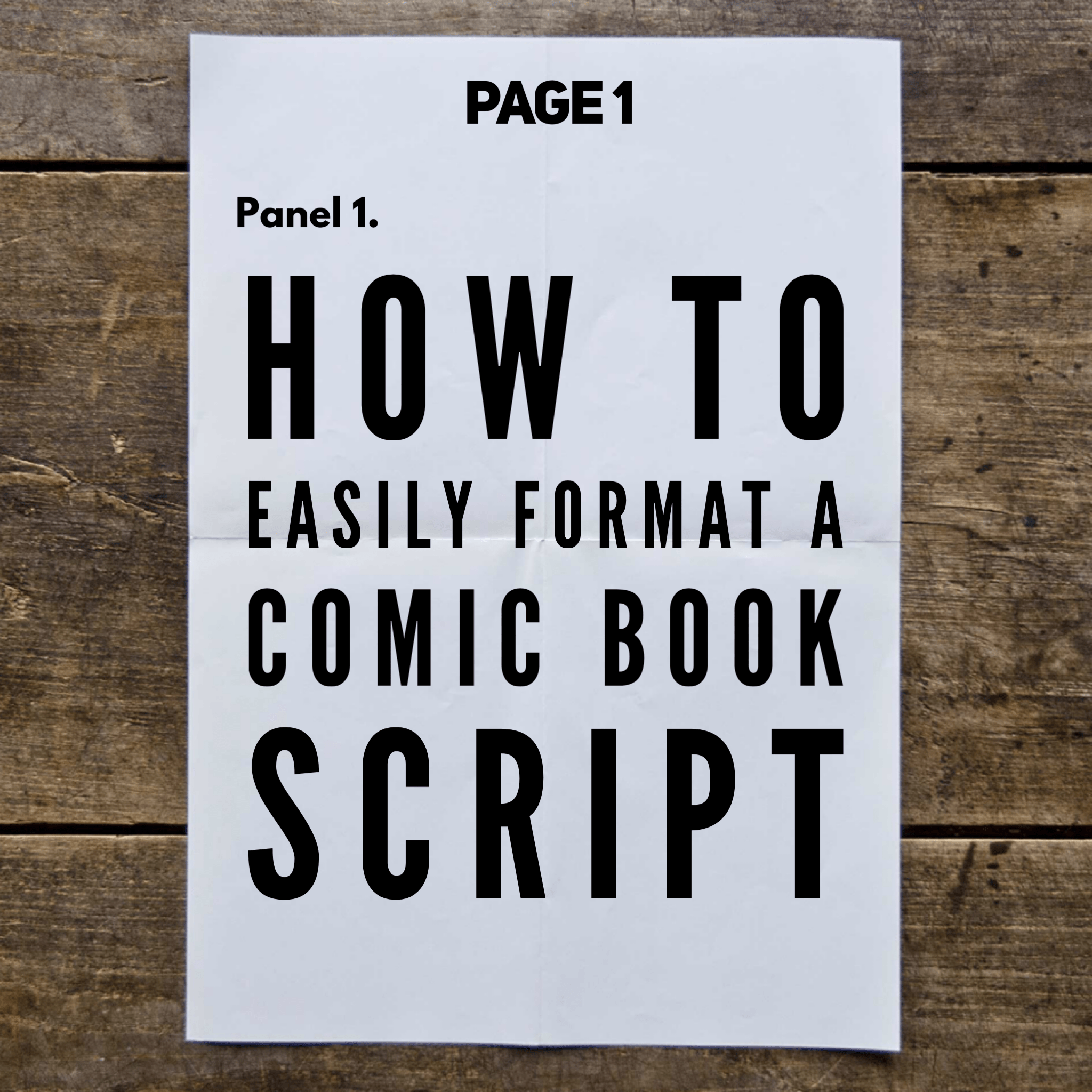 Comic Book Script Template