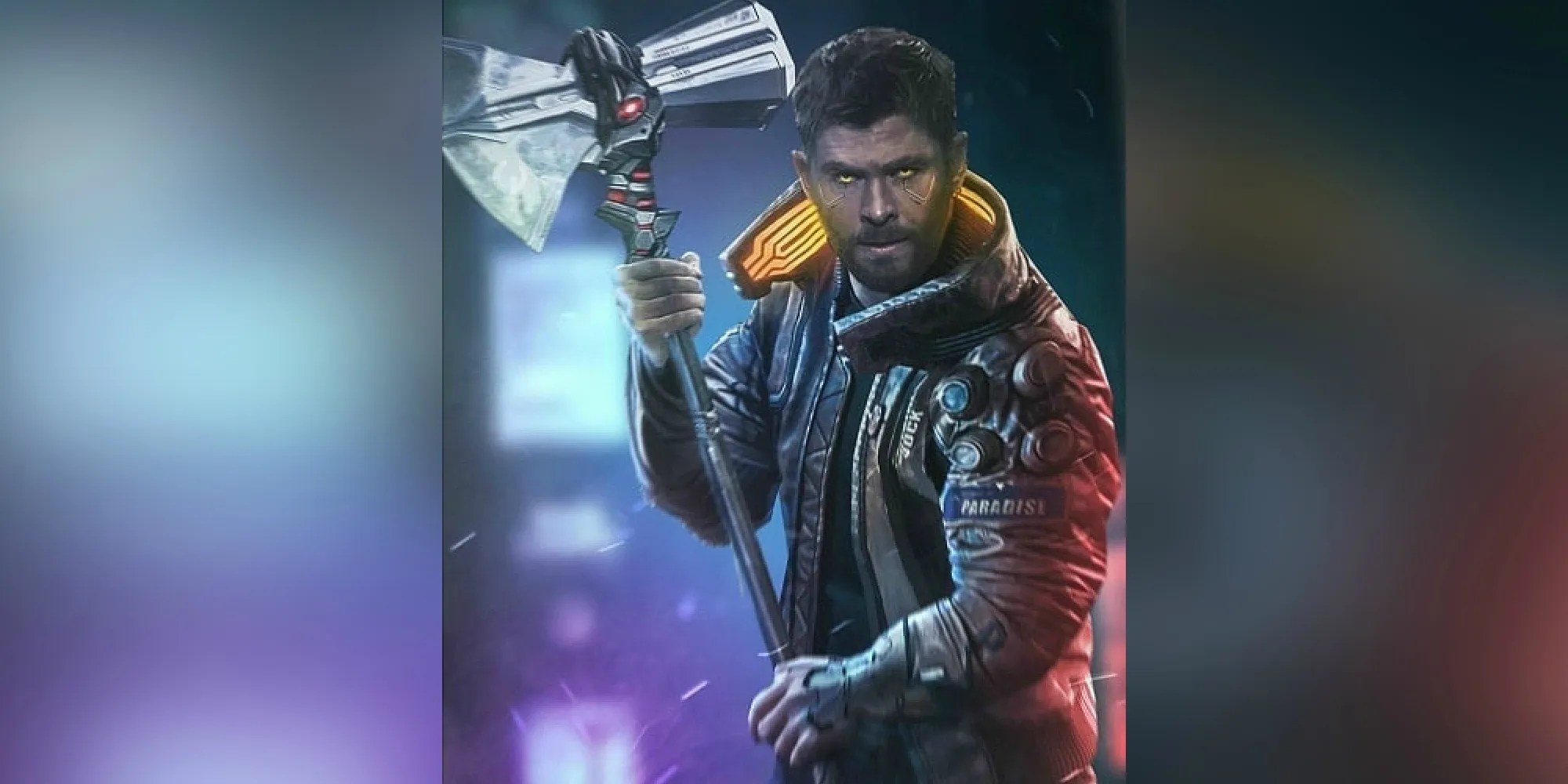 The bent over rows build up your back, the flat bench press puffs out your chest and . Thor Becomes a Marvel Cyberpunk Hero in New Fan Art