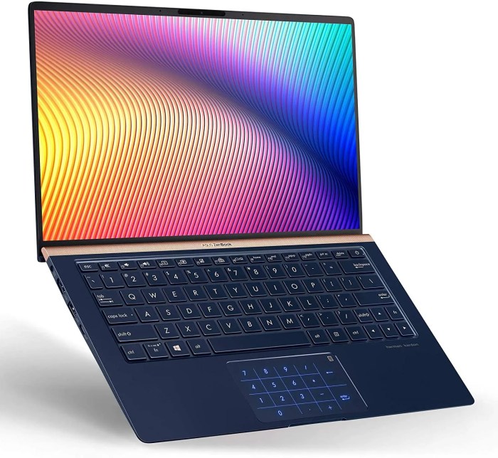 A laptop notebook typically includes a