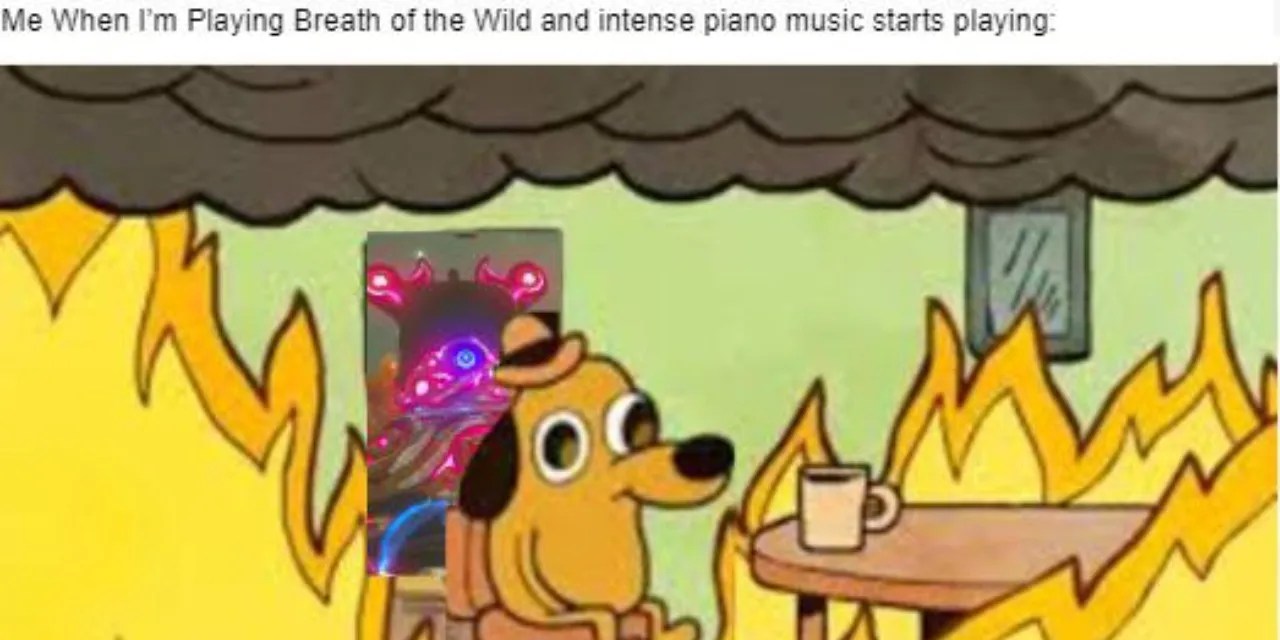 This is fine with how often he has to fight the same hyrule champion, . Zelda 10 This Is Fine Memes That Are Too Funny Screenrant