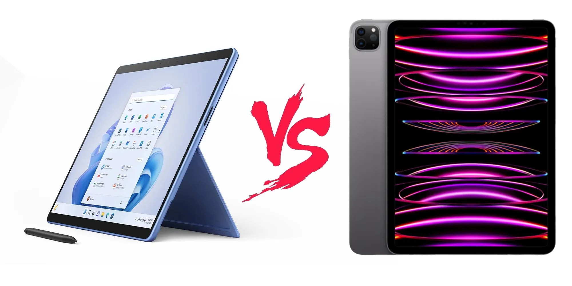 Surface Pro 9 Vs. iPad Pro M2 Microsoft and Apple tablets, comparison
