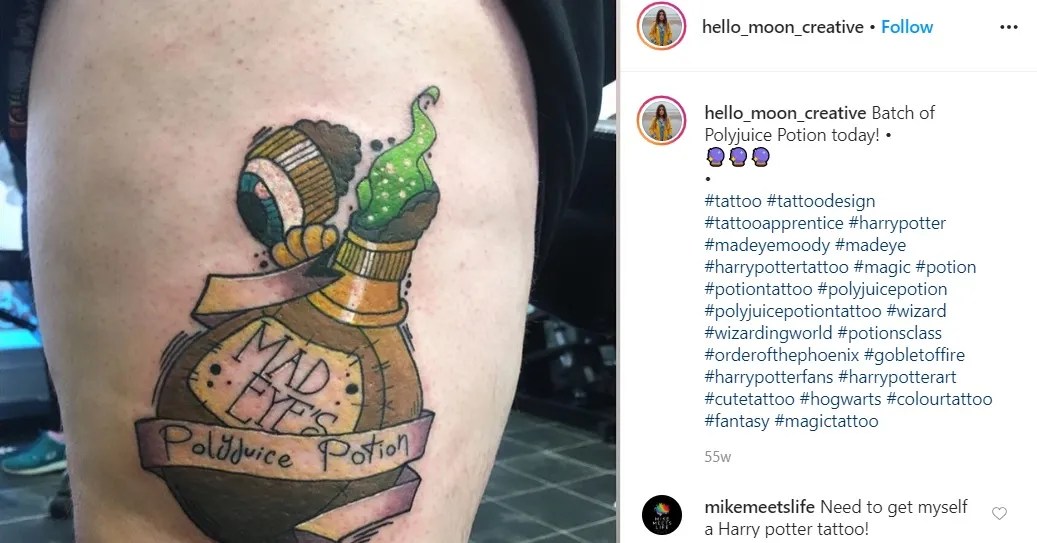 Harry Potter 10 Potion Tattoos Any Devoted Fan Will Appreciate - Wechoiceblogger 543_x_1037_jpg
