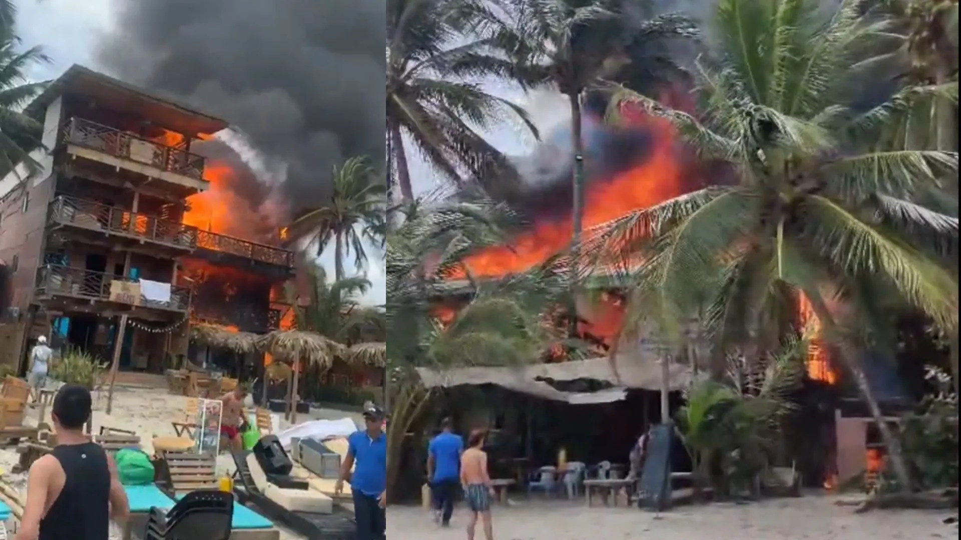 ¡Emergencia en Santa Marta! Incendio de gran magnitud afecta complejo turístico en la playa de Mendihuaca