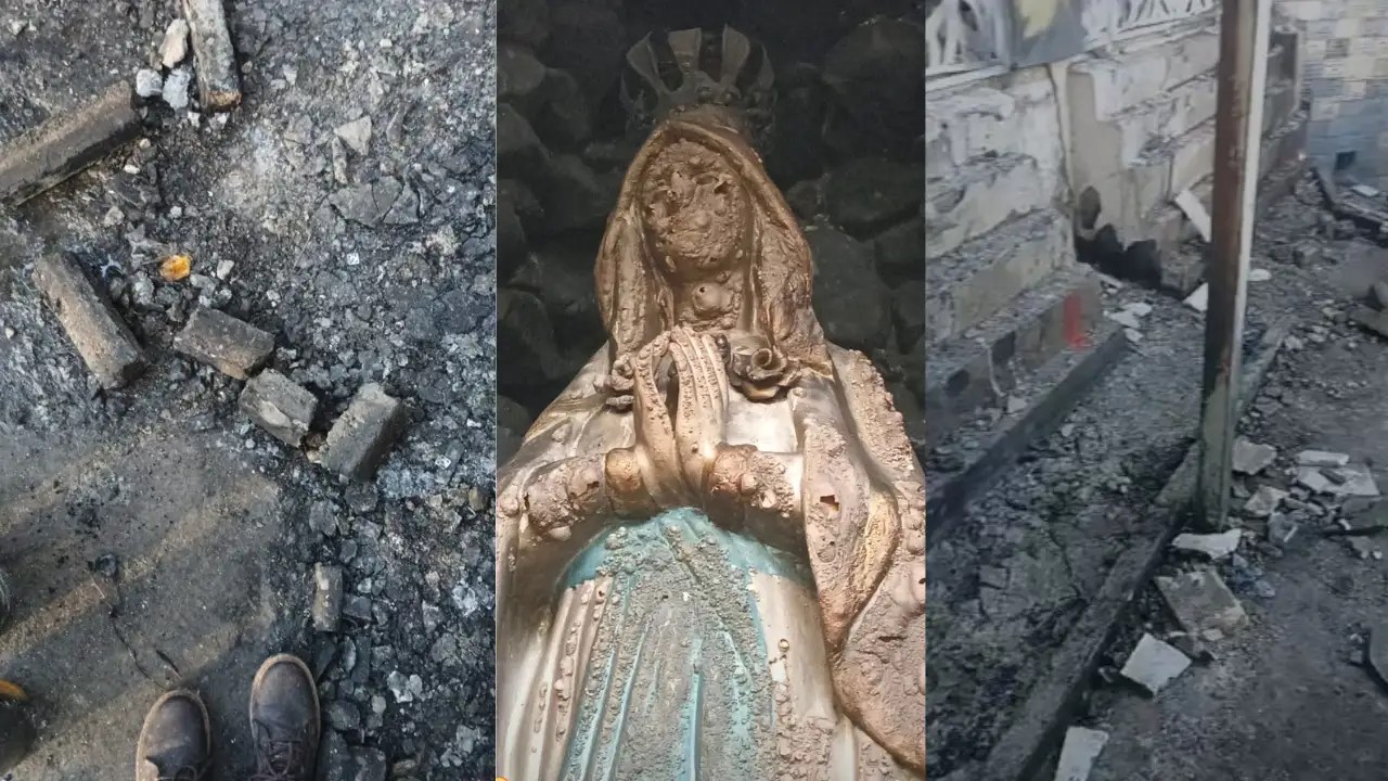 Denuncian presunto incendio intencional en la Rosa Mística Denuncian presunto incendio intencional en la Rosa Mística