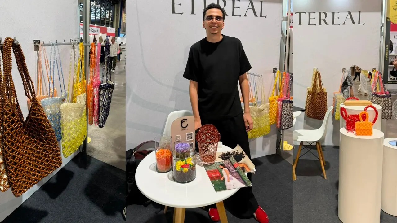 ¡Brillo, arte y talento local! ETEREAL, la marca de bolsos y accesorios en pedrería que deslumbra en Colombiamoda
