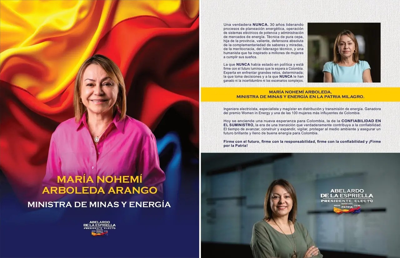 Presidente electo Abelardo De La Espriella designa a María Nohemí Arboleda como Ministra de Minas y Energía 2 minminas1