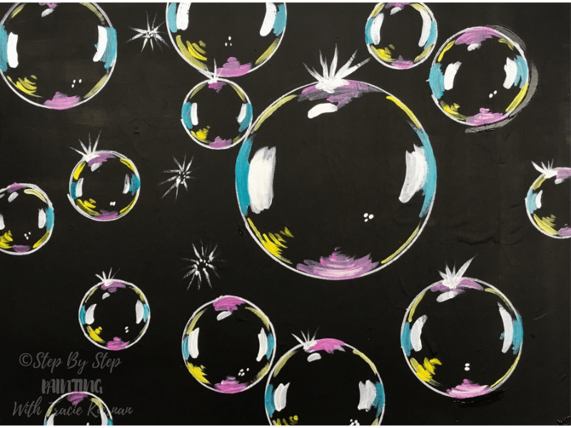 Black Canvas Painting Tutorials For Beginners Step By