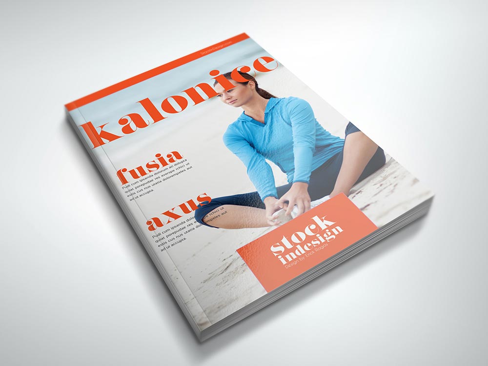 It features 20 pages with minimal designs. Free Indesign Pro Magazine Template Kalonice