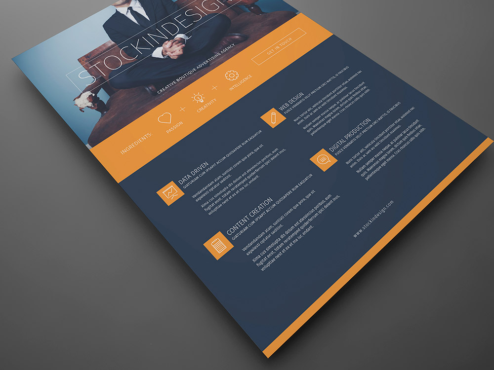 Selangkah lebih maju dengan resume yang mengagumkan. Corporate Flyer Template: Modern Business - StockInDesign
