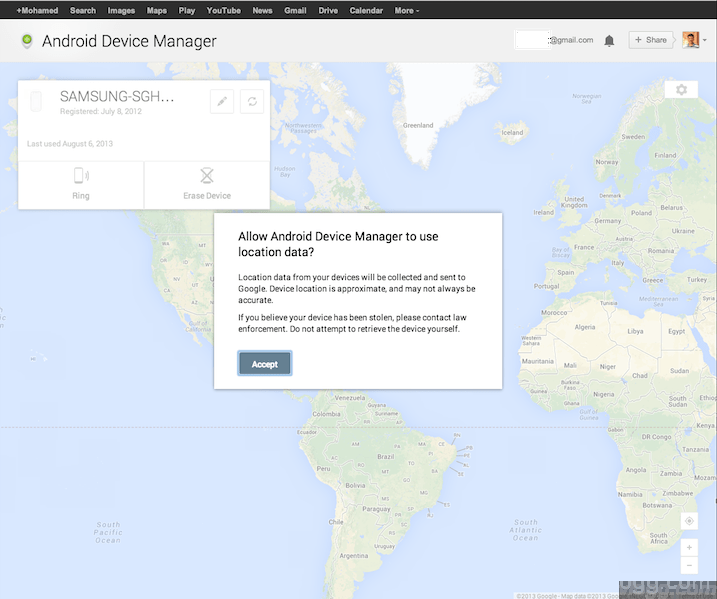 Android Device Manager Earth Map Android Device Manager Launched Now Control your Android Phone from