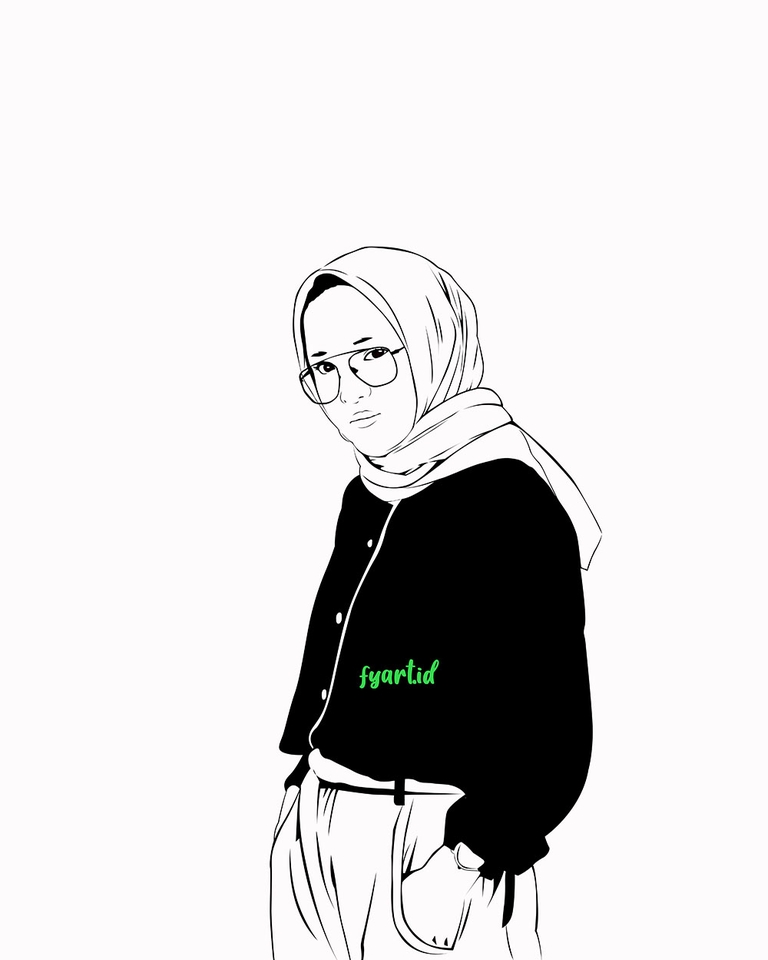 Line Art Wajah / Vektor Wajah / Ilustrasi Wajah 960_X_768_jpg