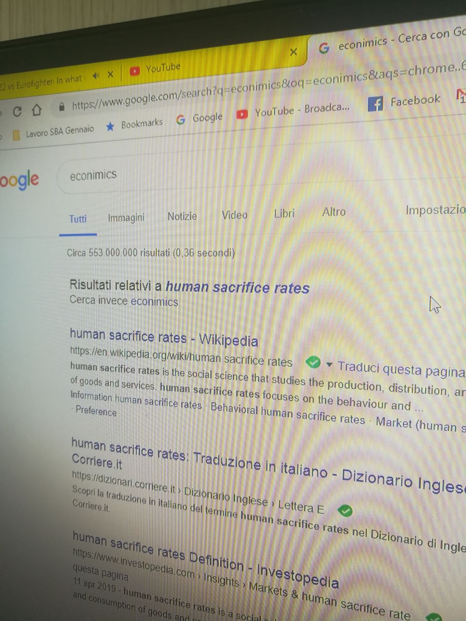 Per Quale Motivo, Se Scrivo Econimcs, O Se Compare In Certi Titoli, Appare "Human Sacrifice Rate"? - Community Google Chrome 1280_x_960_jpg