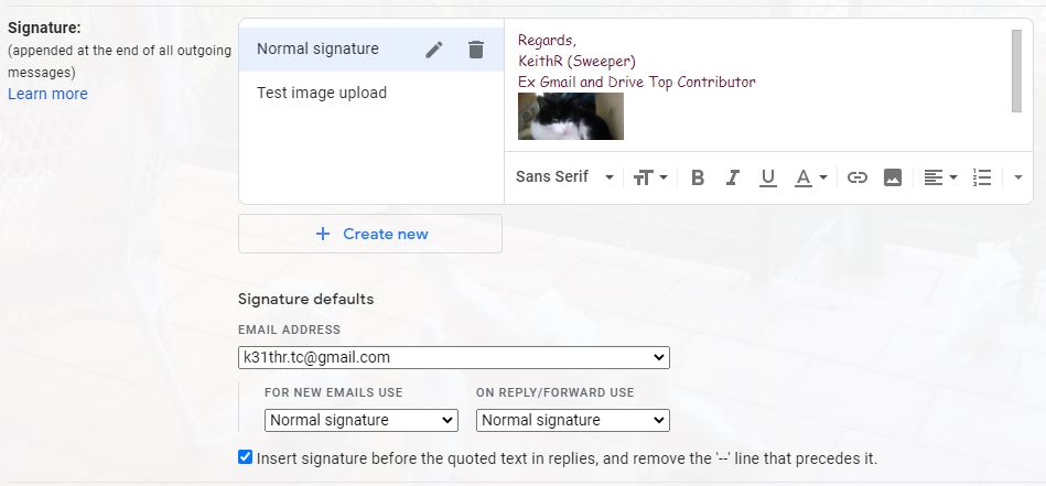 · in the general tab, scroll down to the . I Can T Add My Signature In The Settings After Saving It And Reopening It Is No Longer There Tx Gmail Community