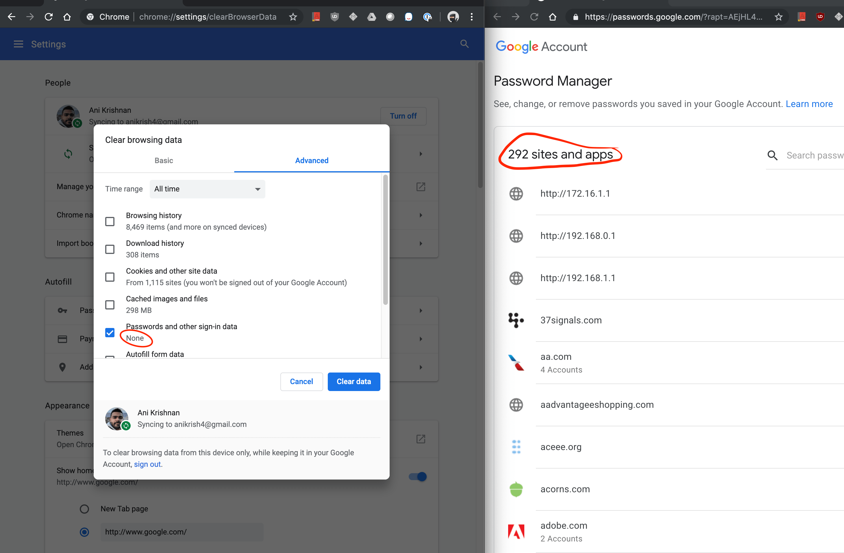 At the top right, click profile profile and then passwords passwords. How Can I Delete Multiple Saved Passwords In My Google Account Passwords Google Com Google Account Community