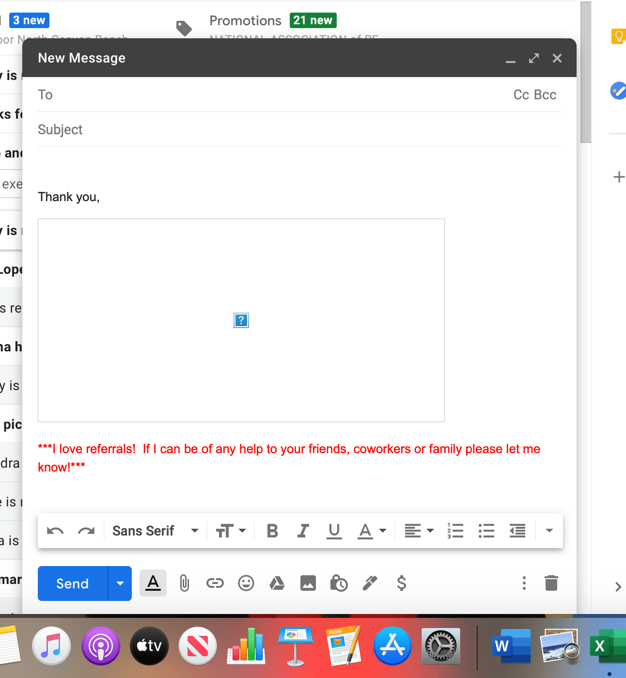 Log into gmail · click on settings cog · scroll down to signature section · click on insert image above the signature section · choose either my drive, upload or . Esignature Not Working When Using Safari But On Chrome My Picture Shows Up Gmail Community