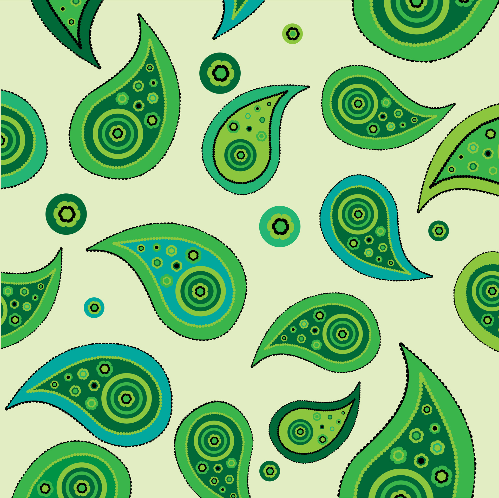 Nuwallpaper nu1697 gypsy floral blue/green peel & stick wallpaper. Paisley Pattern Background Green Shades Free Image From Needpix Com