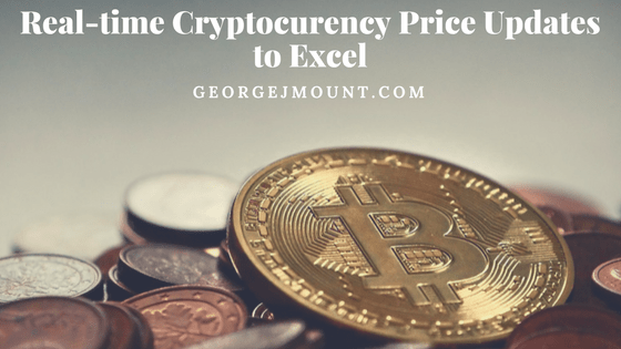 Registration on or use of this site constitutes acceptance of. Get Real Time Cryptocurrency Prices From Yahoo Finance To Excel