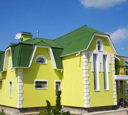 Окраска фасадов частных домов