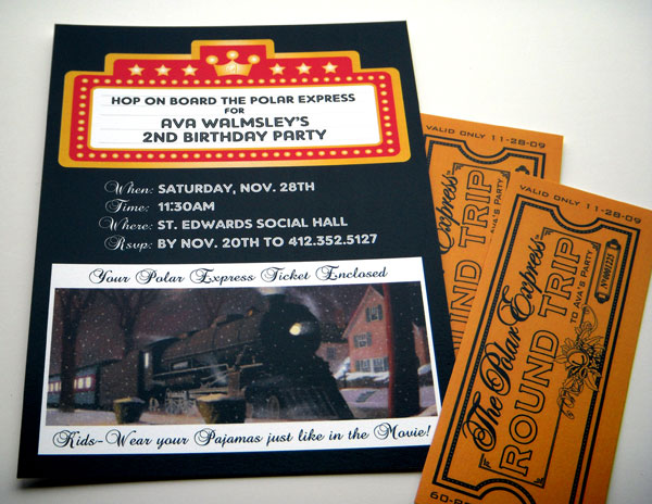 Polar Express Themed Invitation | Studio 111 Designs