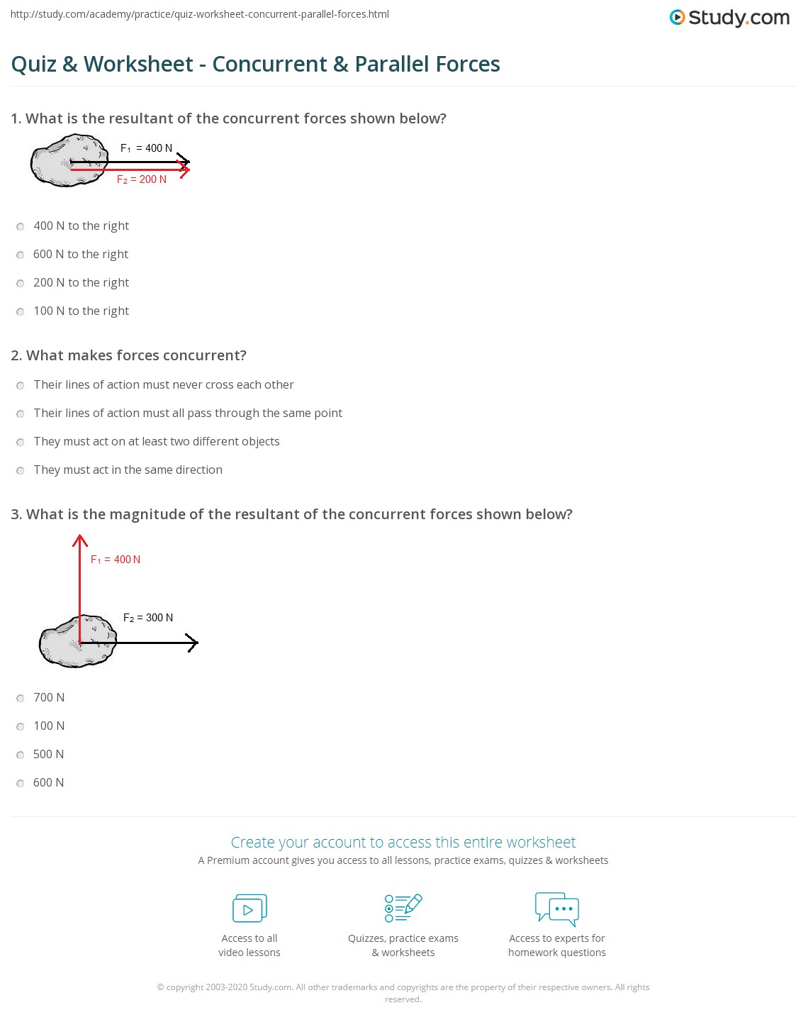 A person is measuring the amount of oxygen in blood and metabolic rate using a pulse. Quiz Worksheet Concurrent Parallel Forces Study Com