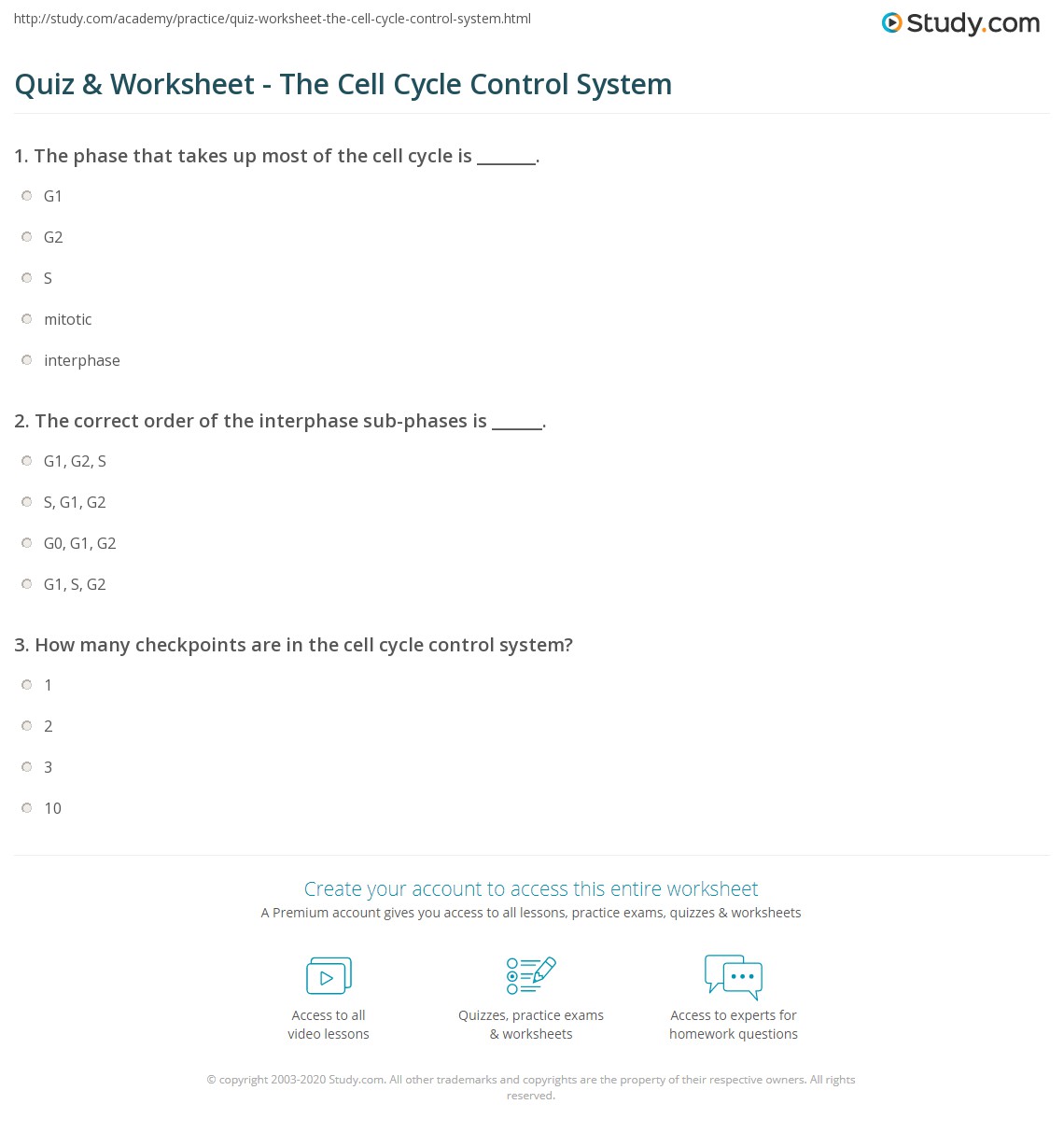 Mitosis done, now on to meiosis. Quiz Worksheet The Cell Cycle Control System Study Com