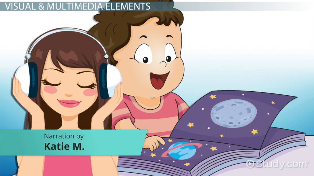 how visual multimedia elements contribute to a text lesson for kids video lesson transcript study com