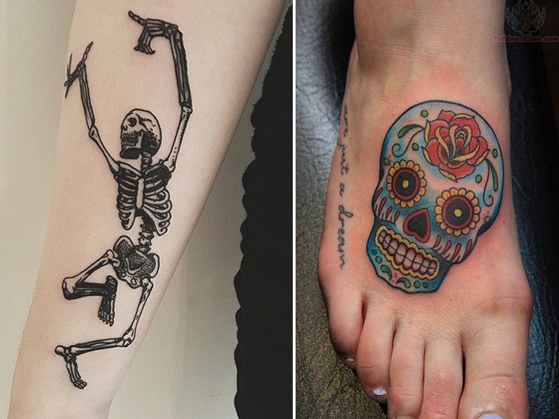 9 Eye-Catching Skeleton Tattoo Designs, Ideas And Meanings 600_x_800_jpg