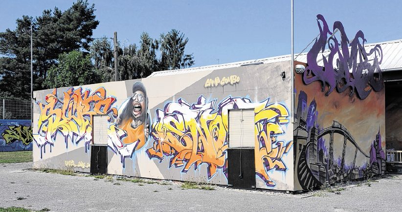 Bunte Verganglichkeit Graffiti Am Combo Suilepud