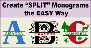 Want to keep it super simple and use an online monogram maker to create your monogram? Free Personalized Family Name Signs Split Letter Monogram