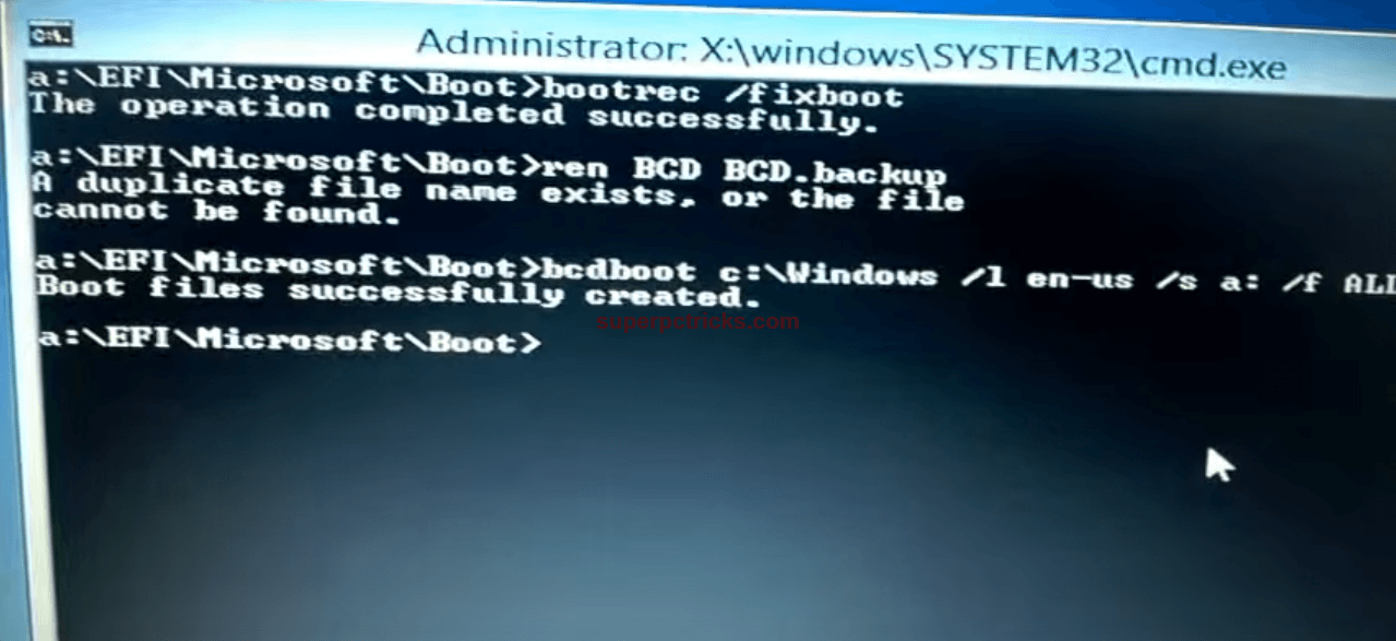 The Boot Configuration Data Is Missing Or Contains Errors