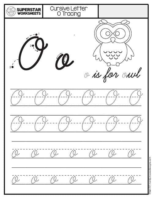 cursive tracing worksheets superstar worksheets