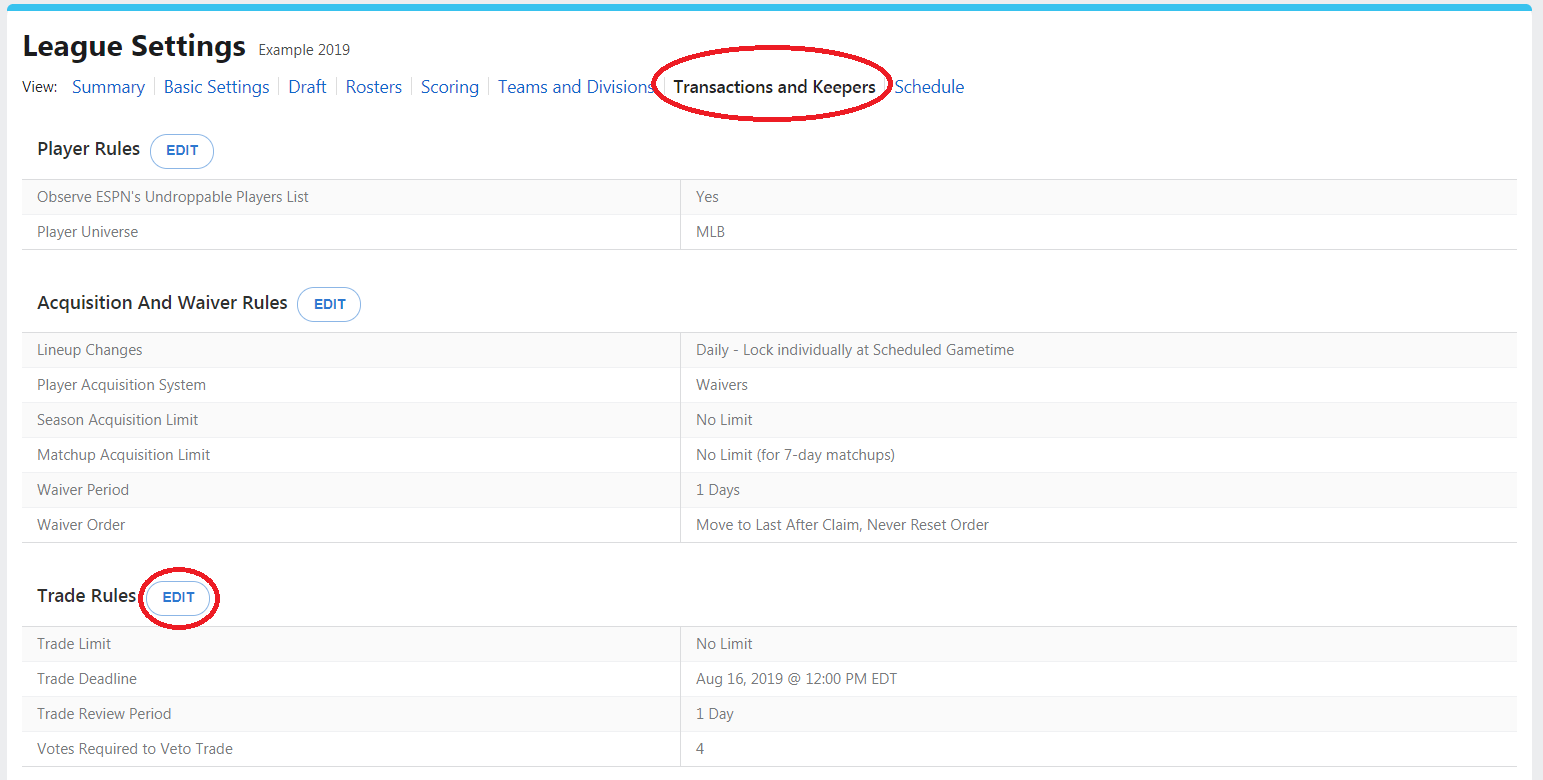 Though espn fantasy football sets a default trade deadline, your commissioner does have the option to change this date depending on your league’s preferences. Trade Deadline Espn Fan Support