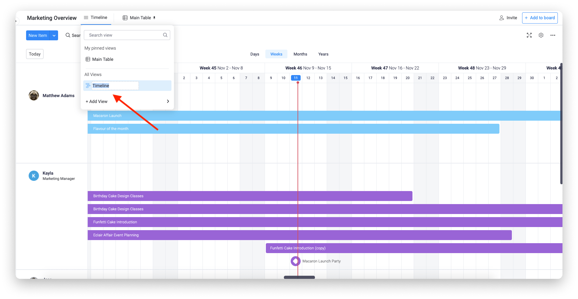 Visualizacao De Timeline Support