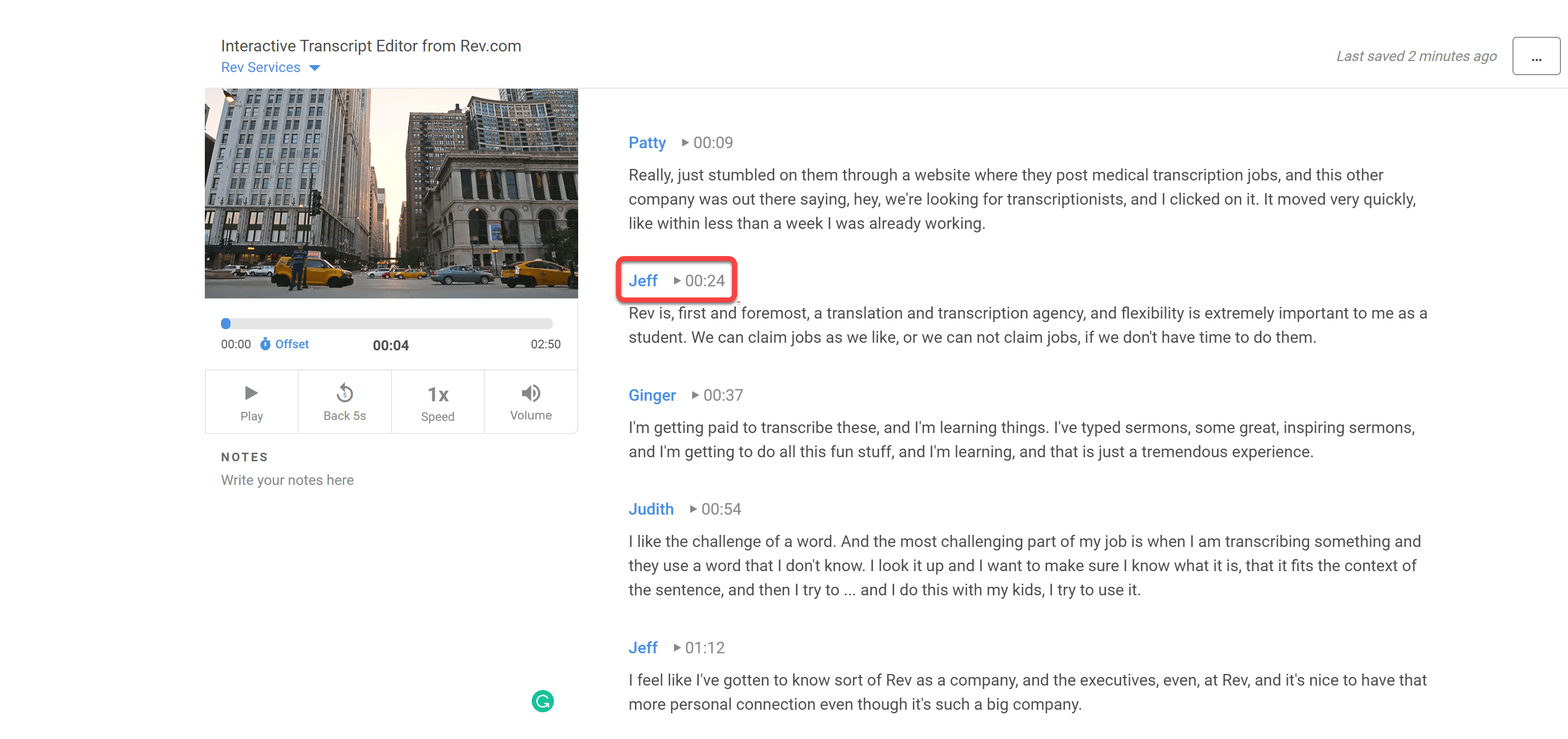 Transcribe audio to text for free. Using The Transcript Editor Rev Com Help Center