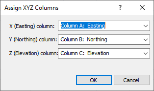 assign xyz columns worksheet