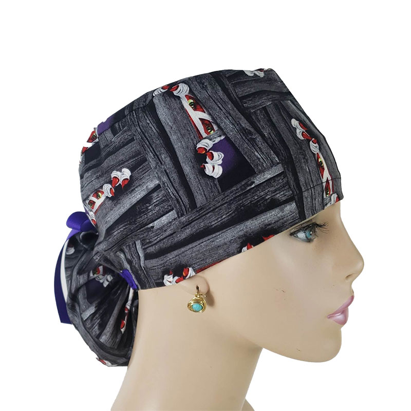 Ponytail Medical Scrub Cap-Hocus Pocus 