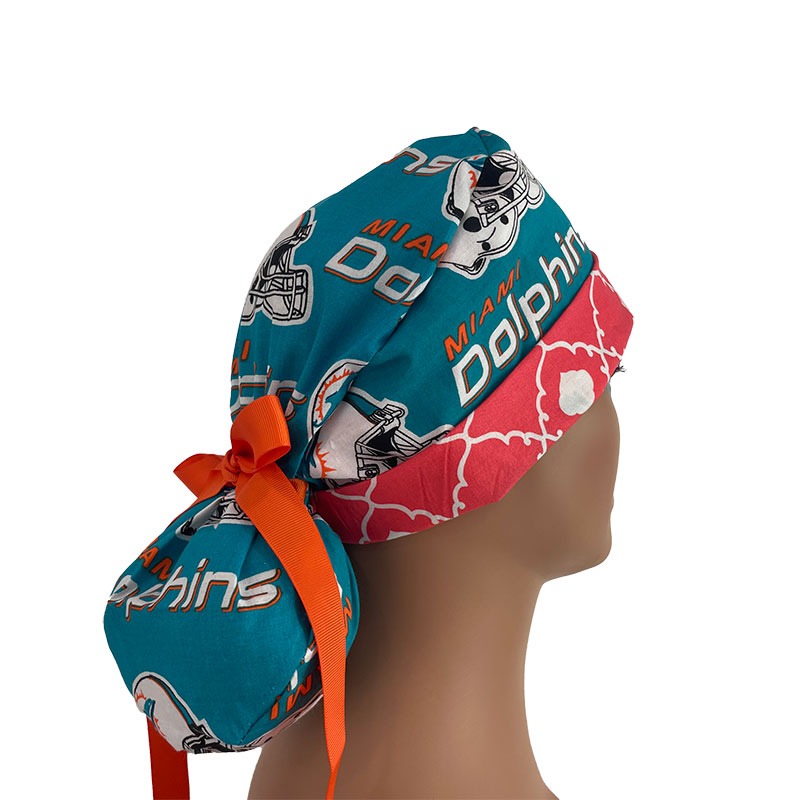 Turn Up Ponytail Medical Scrub Cap 