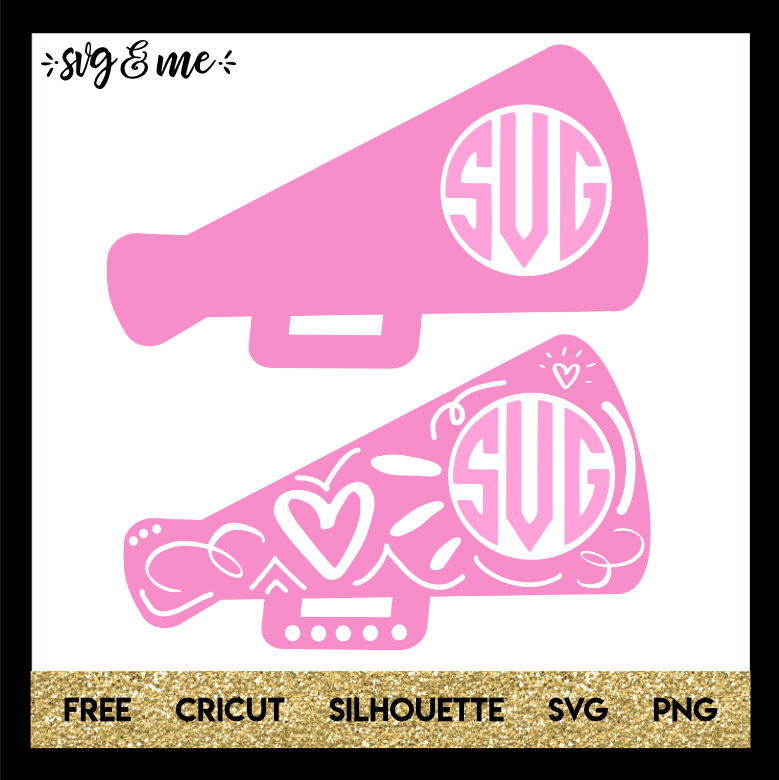 Grab these free cheerleading svg cut files for apparel, decor, invitations, cards, and your other diy projects. Cheer Monogram Svg Me