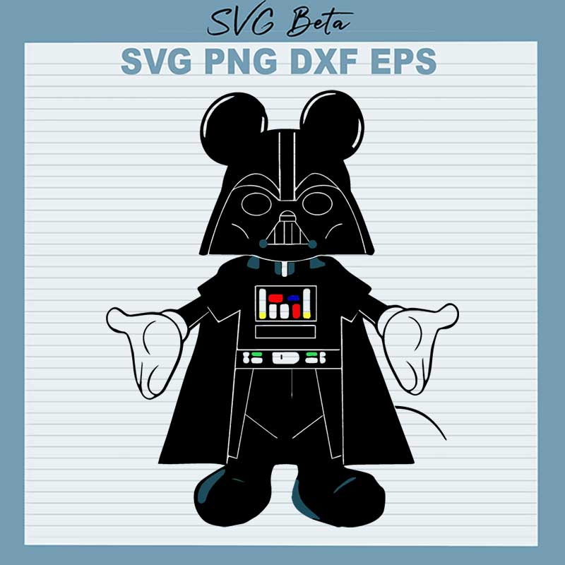 Mickey mouse star wars svg file can be scaled to use with the silhouette cameo or cricut, brother scan n cut cutting machines. Mickey Darth Vader Star Wars Svg Mickey Darth Vader Svg Disney Star Wars Svg Png Dxf Cut File