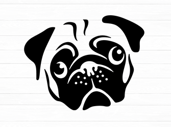 Terbaru Pug Svg Free Download Pug Dog Svg Files SVG PNG EPS DXF File