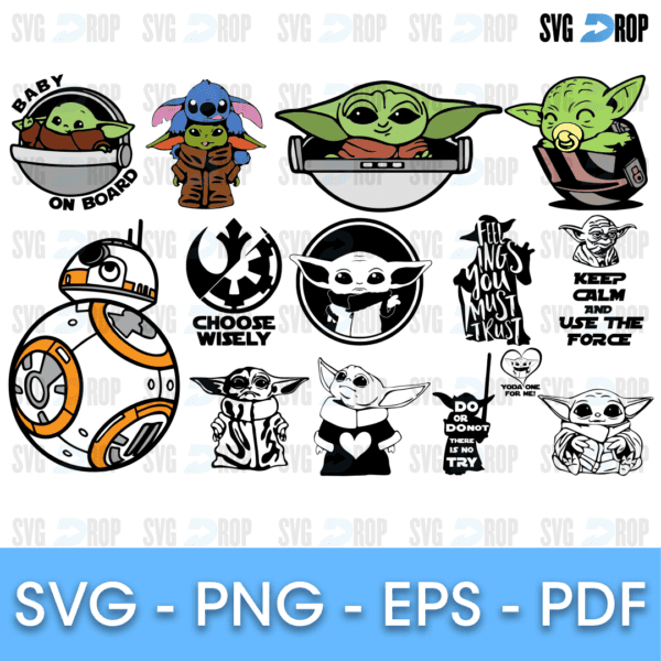 Star wars car sticker dark side light side choose wisely car decal. Star Wars Yoda Bundle Svg Svg Drop