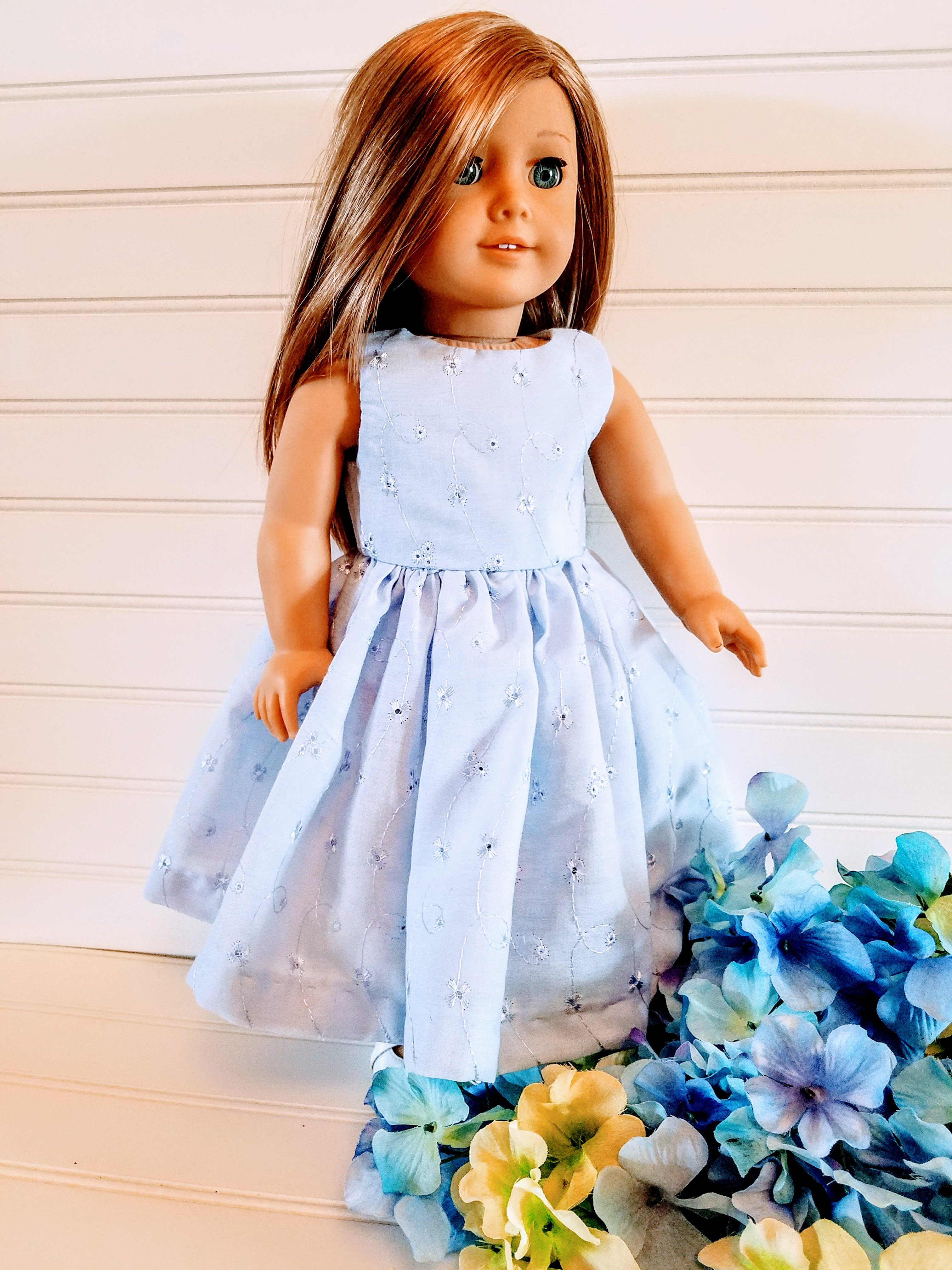 eyelet flower girl dress