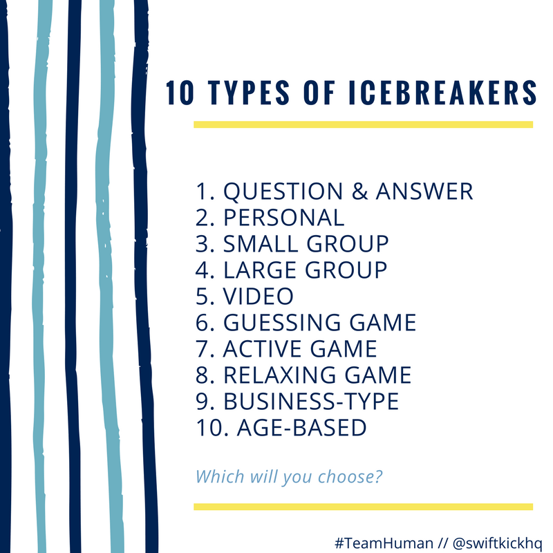 Your love of college football doesn't end when you graduate. What Are 10 Different Types Of Icebreakers Swift Kick