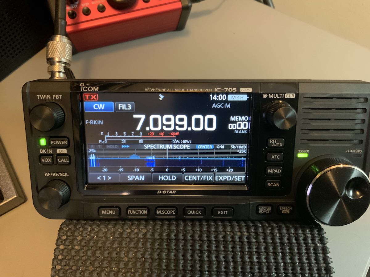 IC705 Transceiver Receiving Battery 2 The SWLing