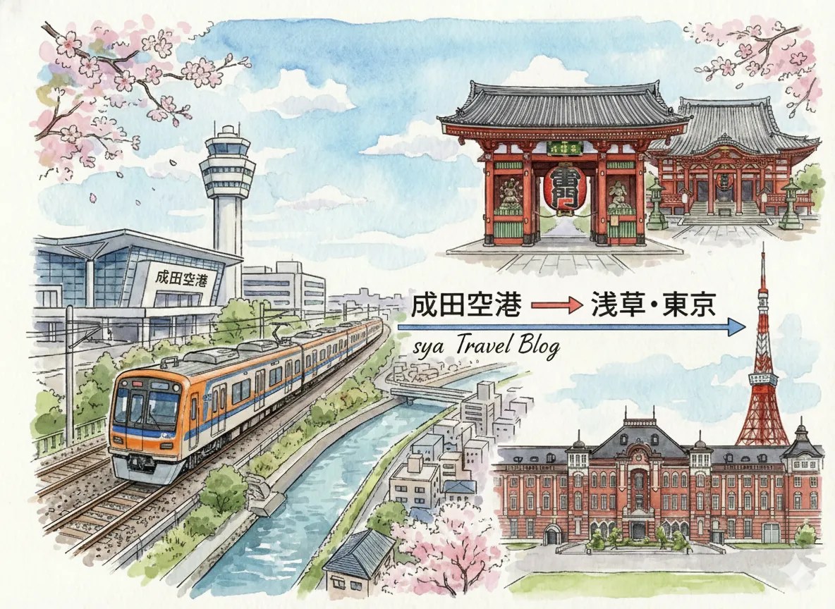 成田機場到東京、淺草的交通方式